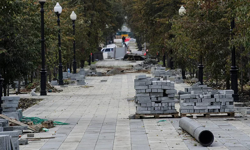 В&nbsp;Гудермесе Чеченской Республики обновят еще&nbsp;две пешеходные зоны