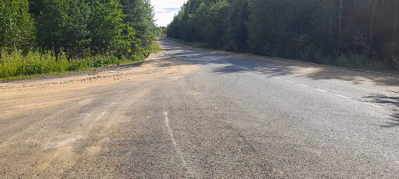 В&nbsp;Коми осенью завершат ремонт дороги до&nbsp;границы с&nbsp;Кировской областью