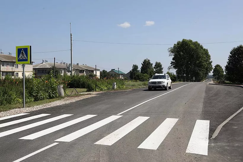 В&nbsp;Калужской области отремонтировали участок дороги Мещовск&nbsp;&mdash; Молодежный