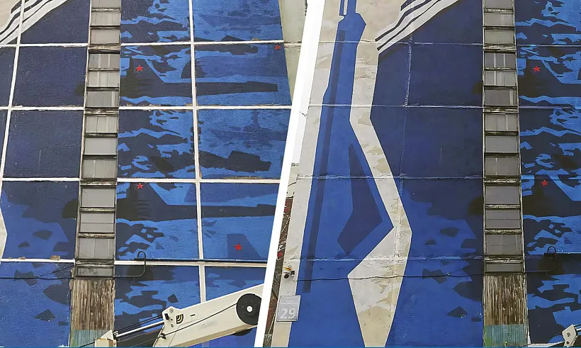 В&nbsp;Мурманске восстановили муралы на&nbsp;проспекте Героев-североморцев