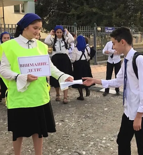 Школьникам из&nbsp;Чечни рассказали о&nbsp;правилах дорожного движения