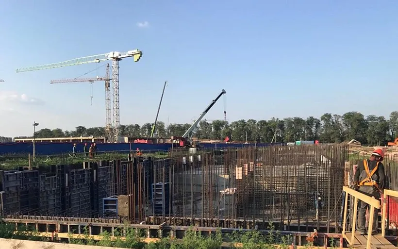 Строительство школы продолжается в&nbsp;станице Динской на&nbsp;Кубани