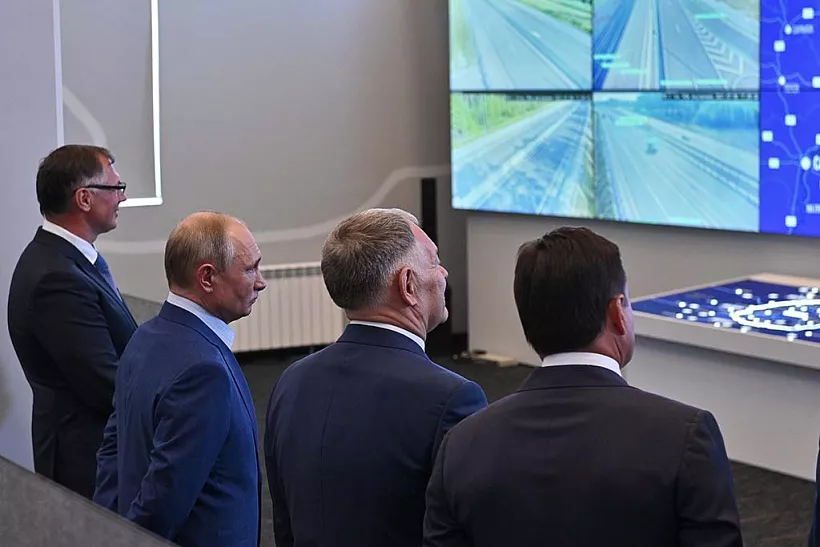 Путин открыл движение по&nbsp;заключительному участку ЦКАД