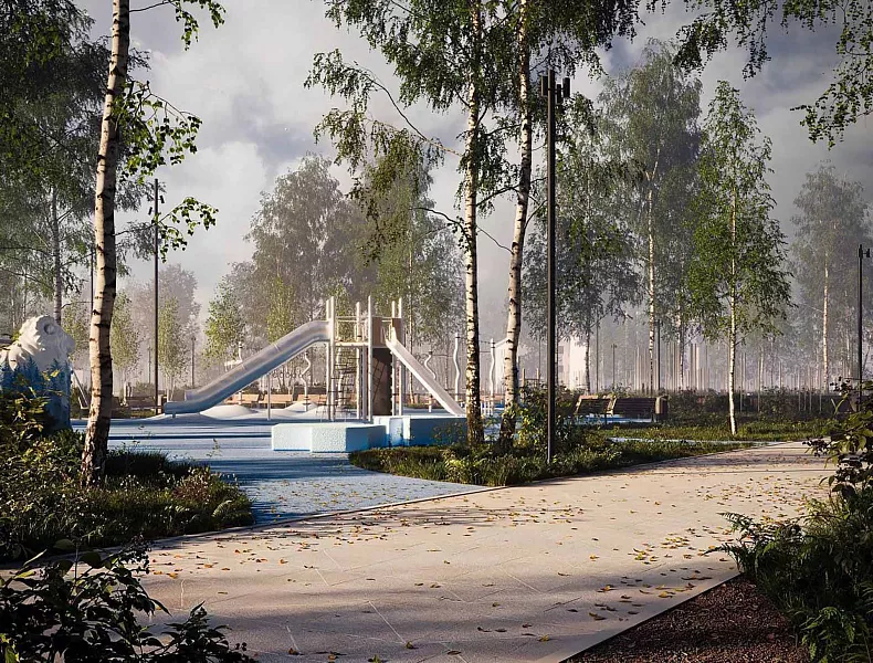 В&nbsp;городе Югорске в&nbsp;ХМАО реконструируют центральный парк