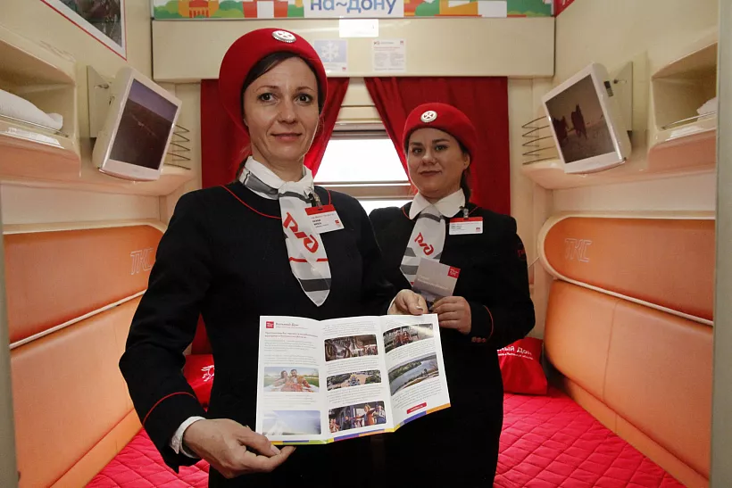 Вагоны поездов &laquo;Москва&nbsp;&mdash; Ростов-на-Дону&raquo; оформили в&nbsp;донском стиле