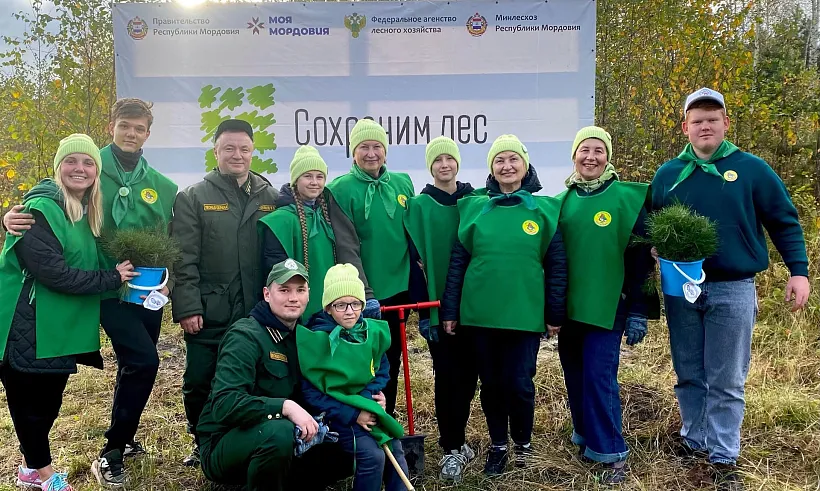 Вблизи поселка Николаевка в&nbsp;Мордовии высадили 4&nbsp;тысячи сеянцев сосны