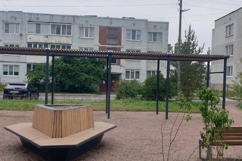 Общественную территорию благоустроили в&nbsp;деревне Большие Тайцы в&nbsp;Ленобласти