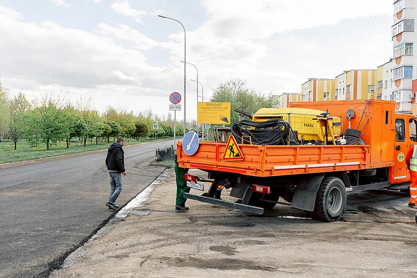 В&nbsp;городе Строителе под&nbsp;Белгородом завершают ремонт дорог по&nbsp;нацпроекту