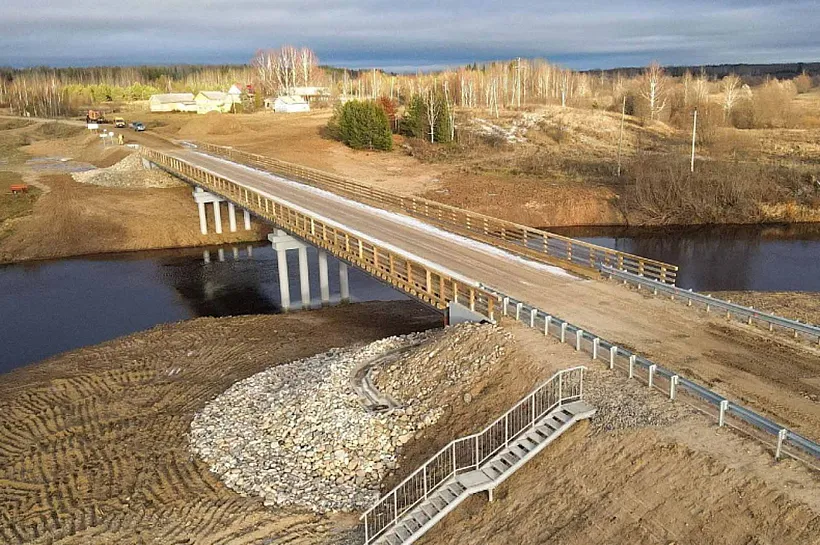 В&nbsp;Верхнетоемском округе Архангельской области обновили мост через реку Ергу