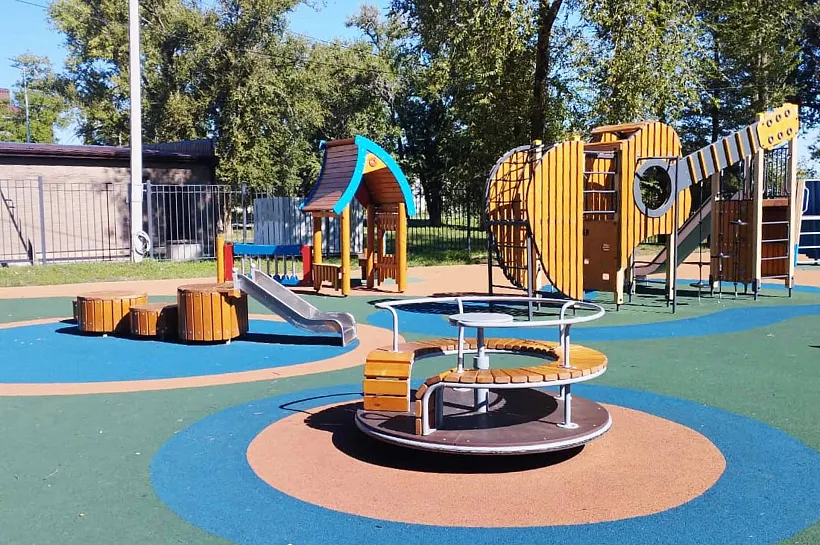 В&nbsp;селе Донском на&nbsp;Ставрополье обустроили детскую площадку
