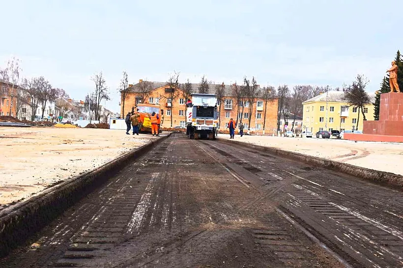 В&nbsp;тульском городе Щекине началось благоустройство центральной площади
