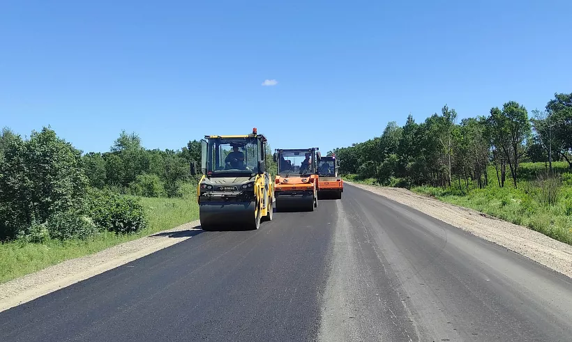 В&nbsp;Приамурье начали укладывать асфальт на&nbsp;одной из&nbsp;опорных дорог региона