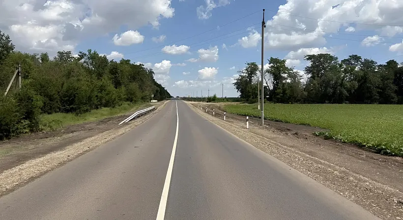 На&nbsp;Кубани обновили часть трассы Челбасская&nbsp;&mdash; Крыловская&nbsp;&mdash; Ленинградская