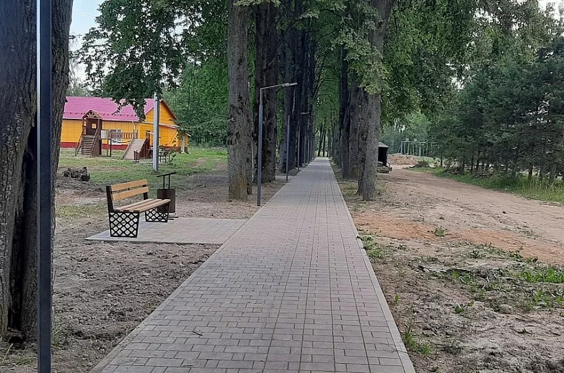В&nbsp;селе Барятино Калужской области благоустроили прогулочную аллею