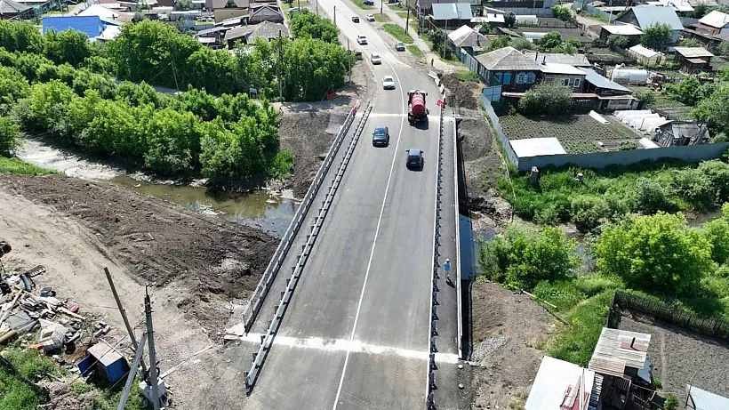 В&nbsp;Шадринске Курганской области отремонтировали мост через реку Канаш