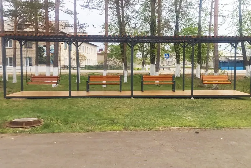 В&nbsp;селе Дубовое Еврейской АО открыли обновленный сквер