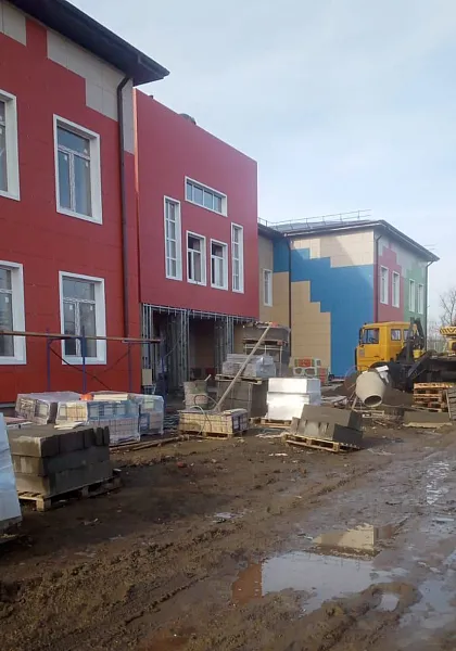 В&nbsp;Адыгее продолжается строительство детского сада в&nbsp;хуторе Тихонове