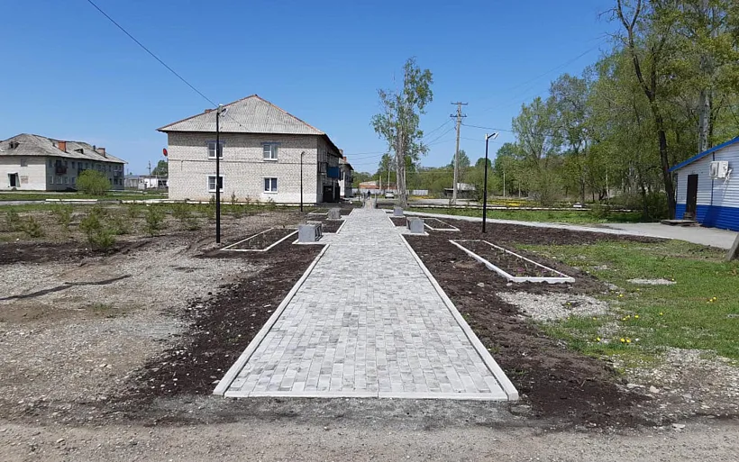 Два общественных пространства обновили в&nbsp;селе Хабаровского края