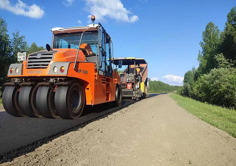 В&nbsp;Омской области готовность участка дороги превысила 60%