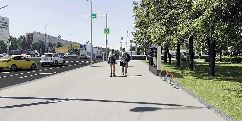 В&nbsp;Москве благоустроили территорию около транспортного хаба &laquo;Домодедовская&raquo;