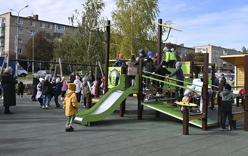 В&nbsp;городе Щекино Тульской области открыли детскую площадку