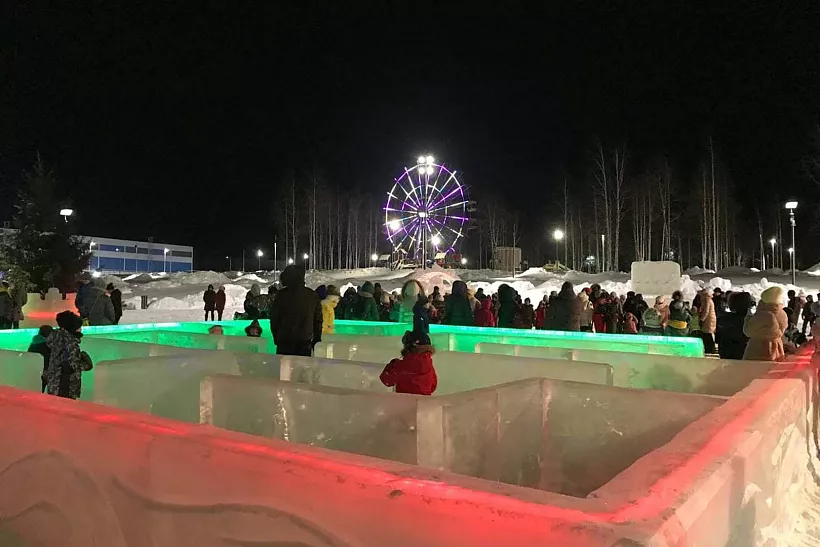В&nbsp;парке Гагарина Пермского края состоялось открытие ледового городка