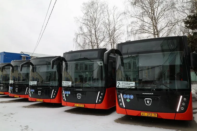 В&nbsp;Зеленодольск Татарстана поступили 12&nbsp;новых автобусов
