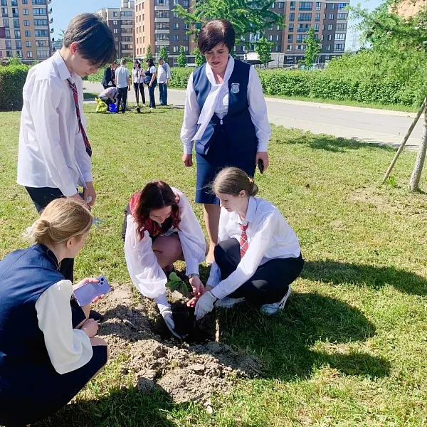 Школьники из&nbsp;Ленинградской области высадили саженцы петровских дубов