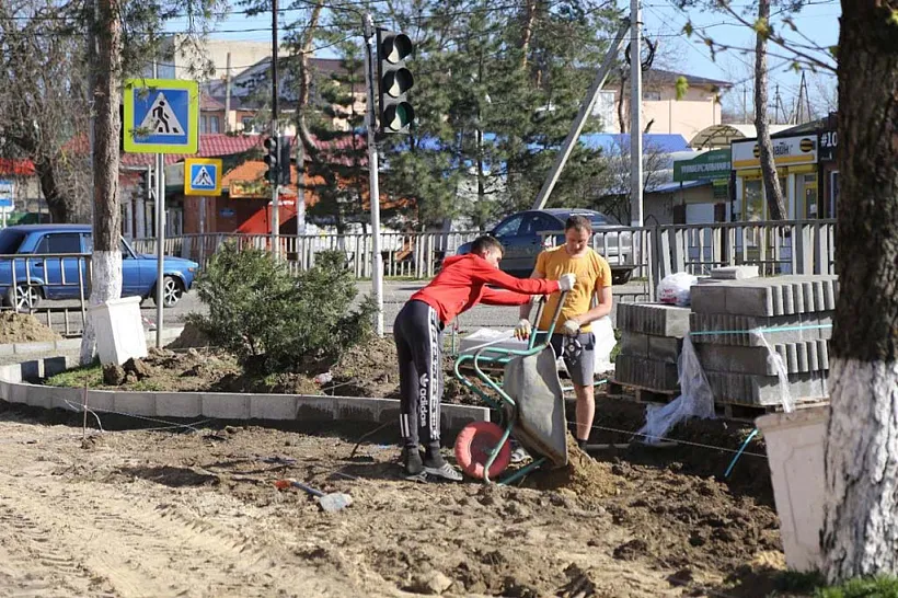 В&nbsp;станице на&nbsp;Кубани началось благоустройство общественной территории