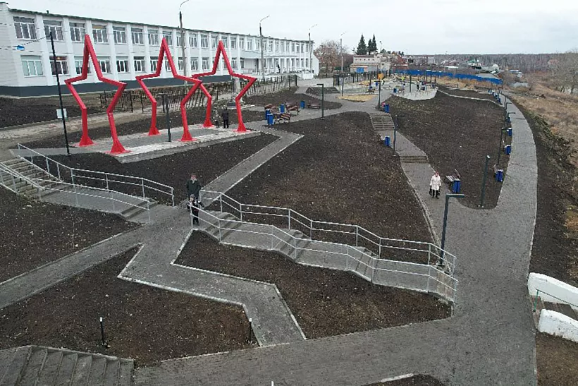 В&nbsp;селе под&nbsp;Челябинском открыли новый сквер