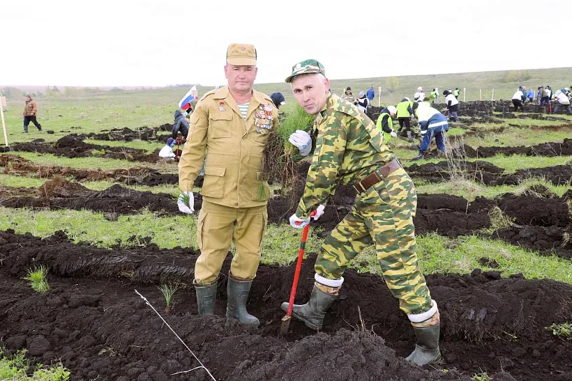 Вблизи башкирского села Байгильдино высадили 8&nbsp;тысяч молодых деревьев