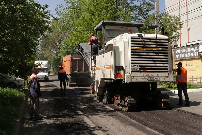 На&nbsp;улице Пионеров в&nbsp;Курске начался ремонт дорог