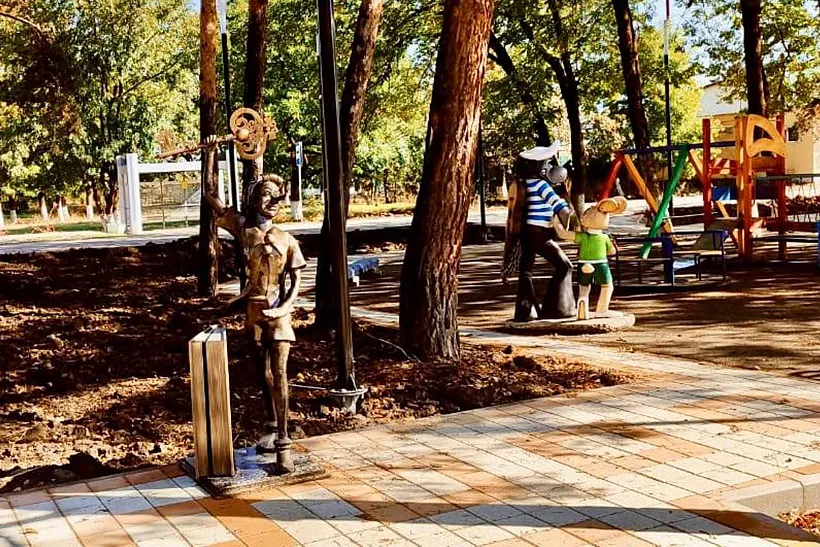 В&nbsp;станице Суздальской Краснодарского края завершают благоустройство сквера
