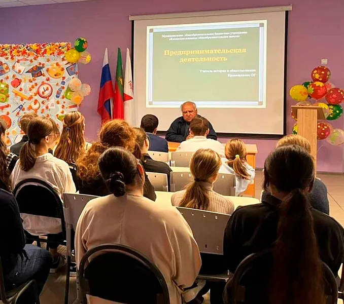 Ученики Елховской школы Оренбуржья побывали на&nbsp;встрече с&nbsp;предпринимателем