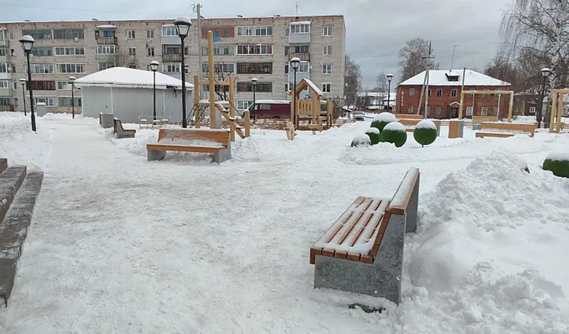 В&nbsp;Сольвычегодске Архангельской области благоустроили детскую площадку