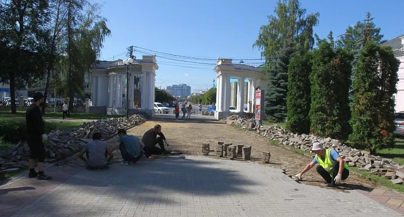 Кремлевский сквер начали благоустраивать в&nbsp;Рязани