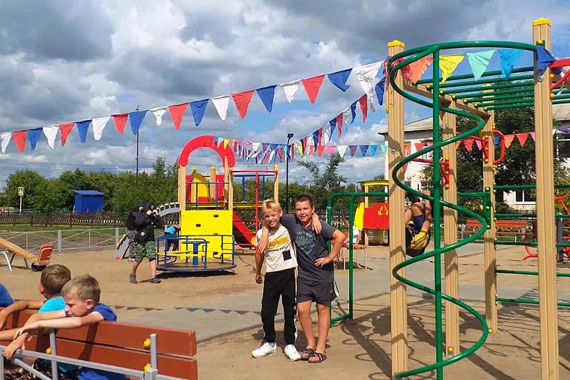 В&nbsp;селе Алексеевка Омской области открыли новую детскую площадку