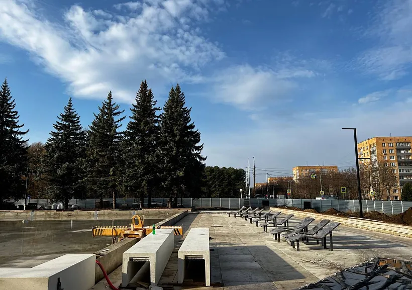 В&nbsp;подмосковном Пущине завершается благоустройство зоны отдыха у&nbsp;фонтана