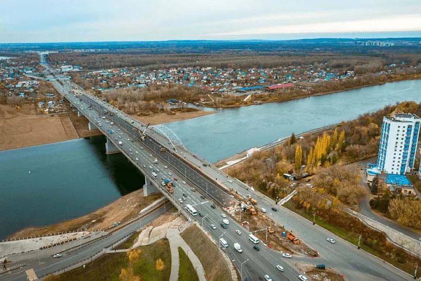 В&nbsp;Уфе открылось движение по&nbsp;новому мосту на&nbsp;въезде в&nbsp;город