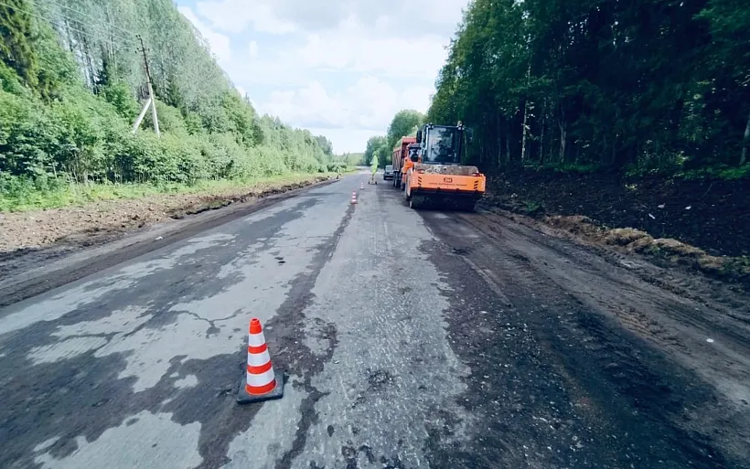 В&nbsp;Вологодской области начался ремонт дороги к&nbsp;поселку Чарозеро