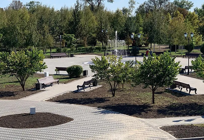 По&nbsp;нацпроекту в&nbsp;станице Крыловской Краснодарского края благоустроили сквер