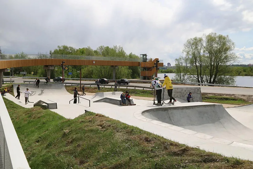 В&nbsp;нижегородском городе Бор открыли пешеходный мост со&nbsp;смотровой площадкой