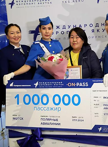 В&nbsp;аэропорту Якутска впервые зарегистрировали миллионного пассажира за&nbsp;год