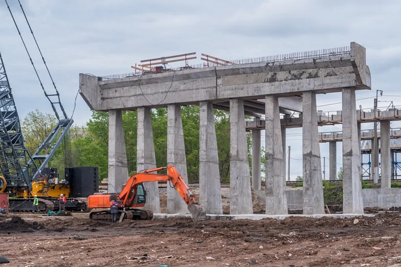 Автомагистраль и&nbsp;путепровод строят около поселка Зинино под&nbsp;Уфой