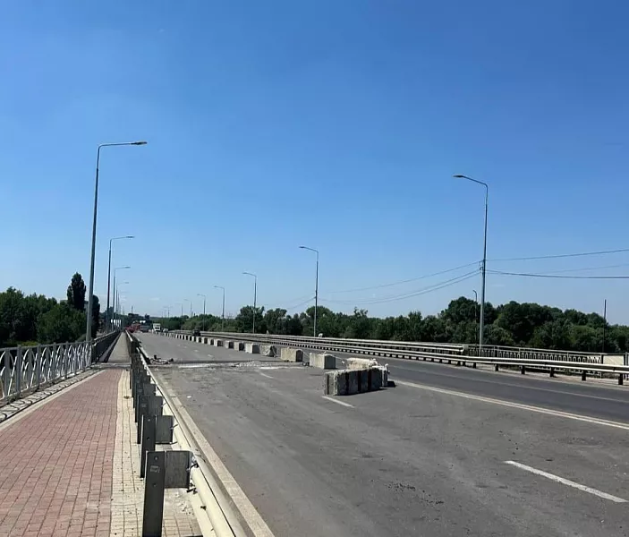 В&nbsp;Невинномысске на&nbsp;Ставрополье отремонтировали мост через реку Кубань
