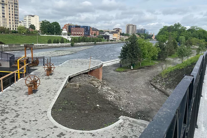 Во&nbsp;Владикавказе начали благоустройство двух берегов реки Терек