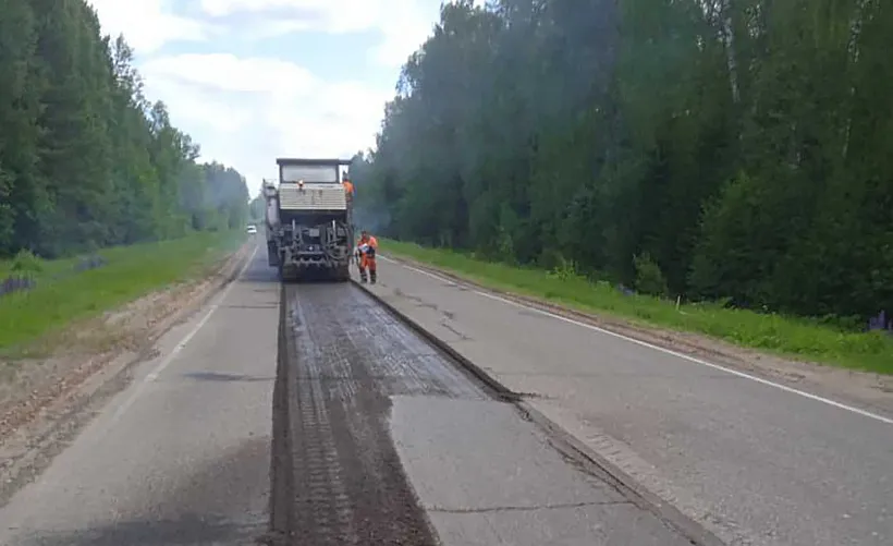 В&nbsp;Кировской области ремонтируют дорогу Казань&nbsp;&mdash; Пермь