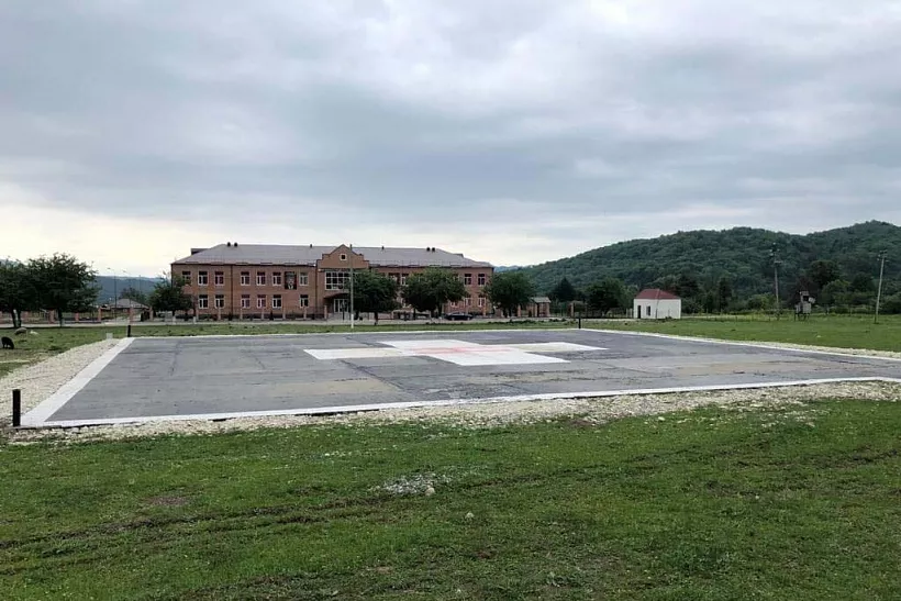 В&nbsp;Чечне построили первую вертолетную площадку для&nbsp;санитарной авиации