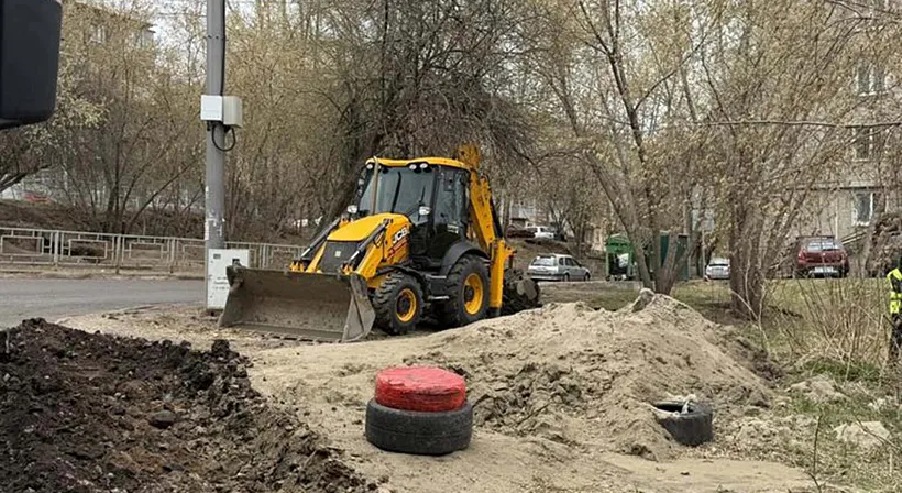 В&nbsp;Красноярске начался ремонт улицы Крупской