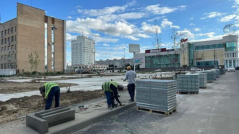 В&nbsp;Коломне Московской области продолжается благоустройство сквера